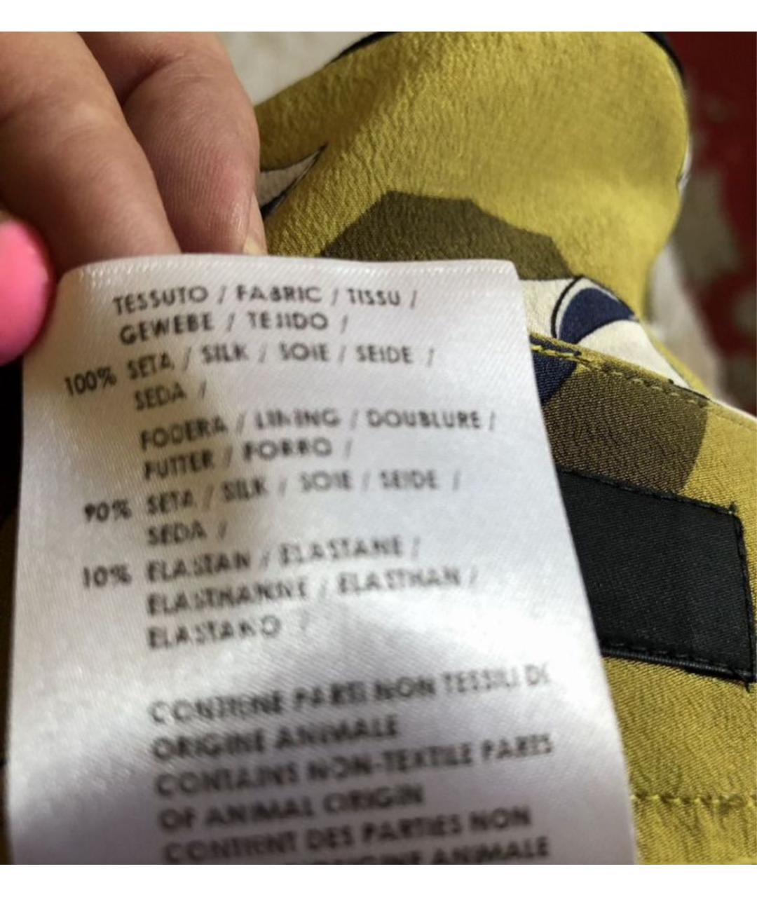 GUCCI Хаки шелковые шорты, фото 4