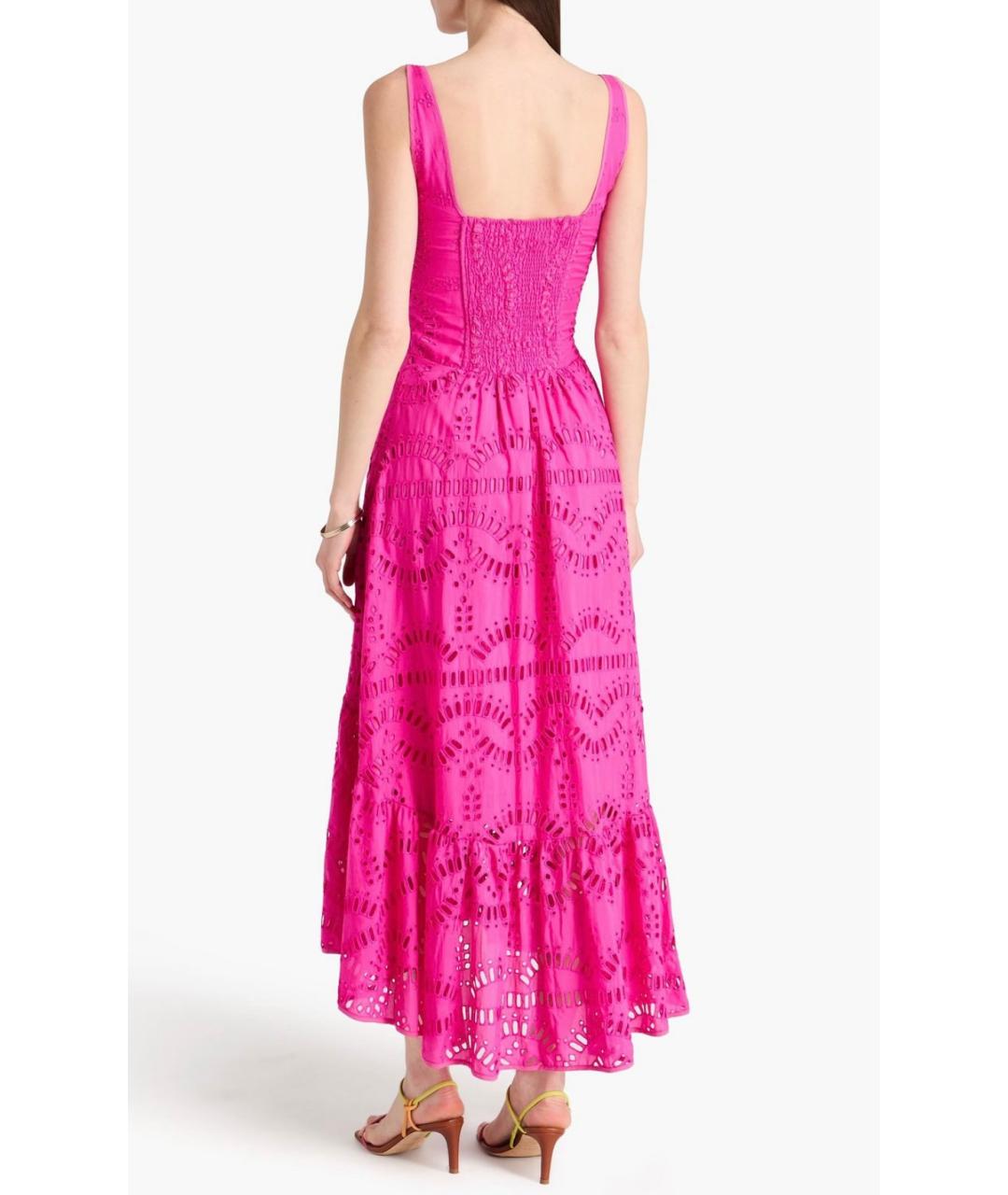 CHARO RUIZ Фуксия полиэстеровое коктейльное платье, фото 3