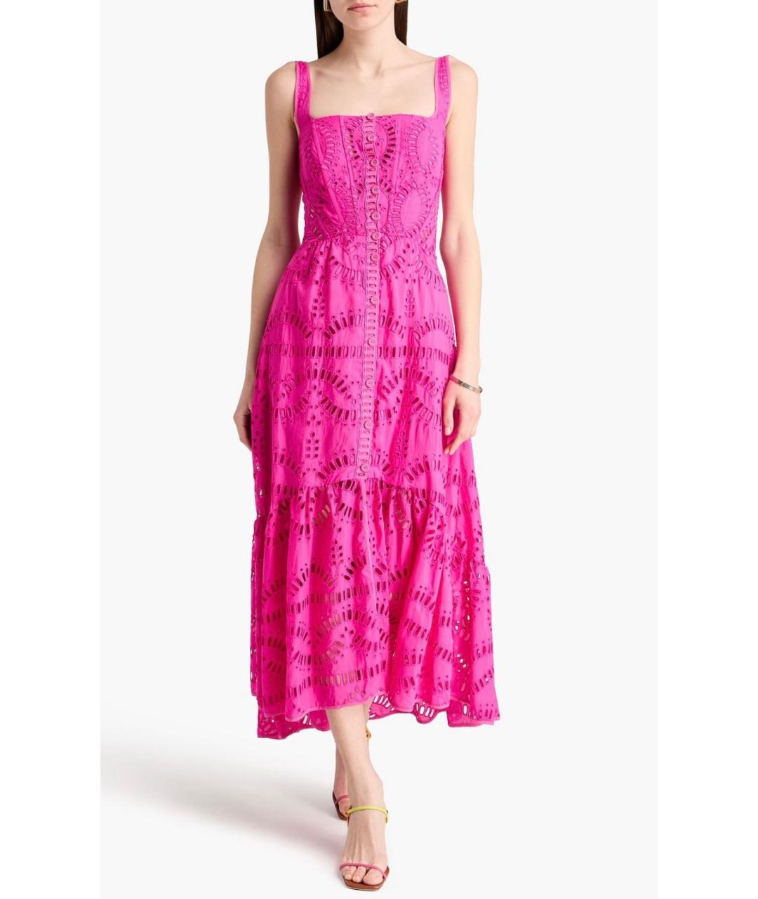 CHARO RUIZ Фуксия полиэстеровое коктейльное платье, фото 2