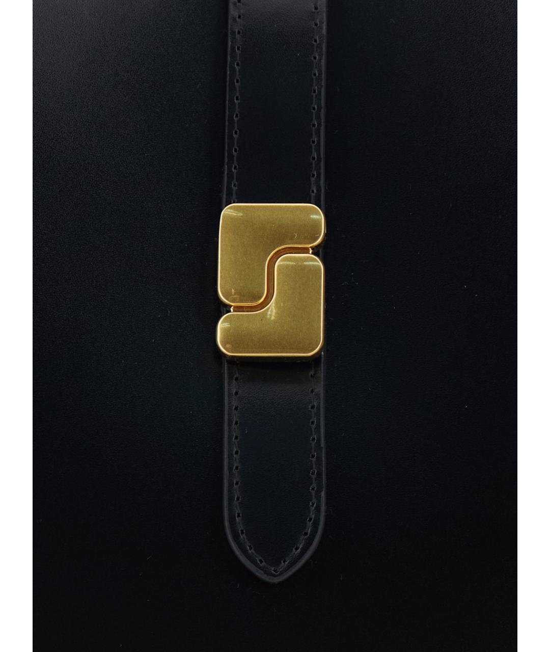 SOEUR Черная кожаная сумка через плечо, фото 3