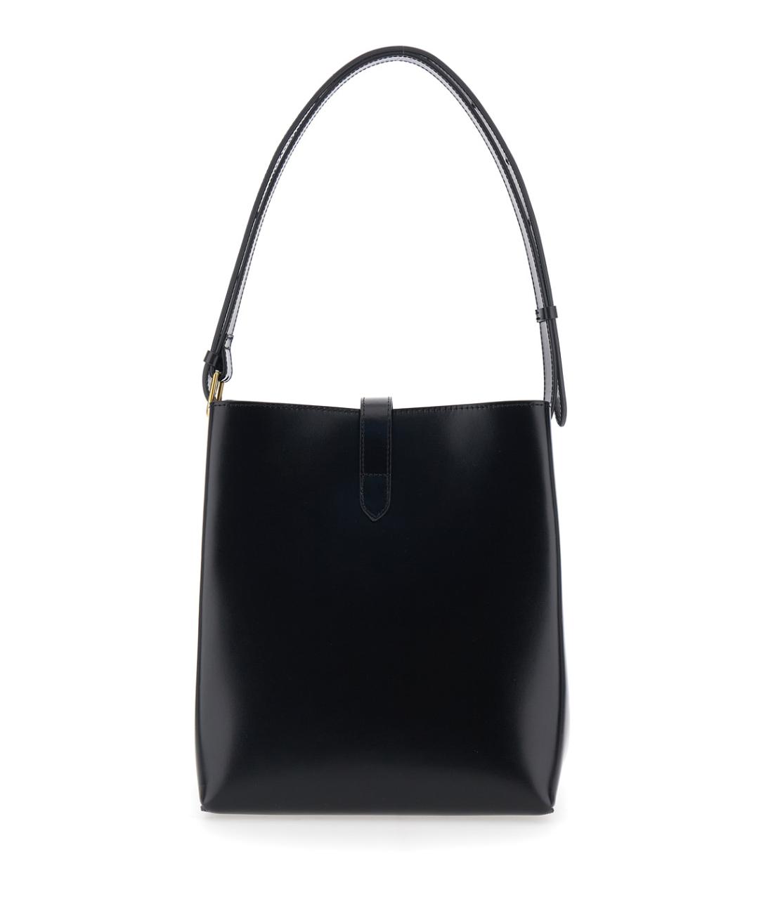 SOEUR Черная кожаная сумка через плечо, фото 2