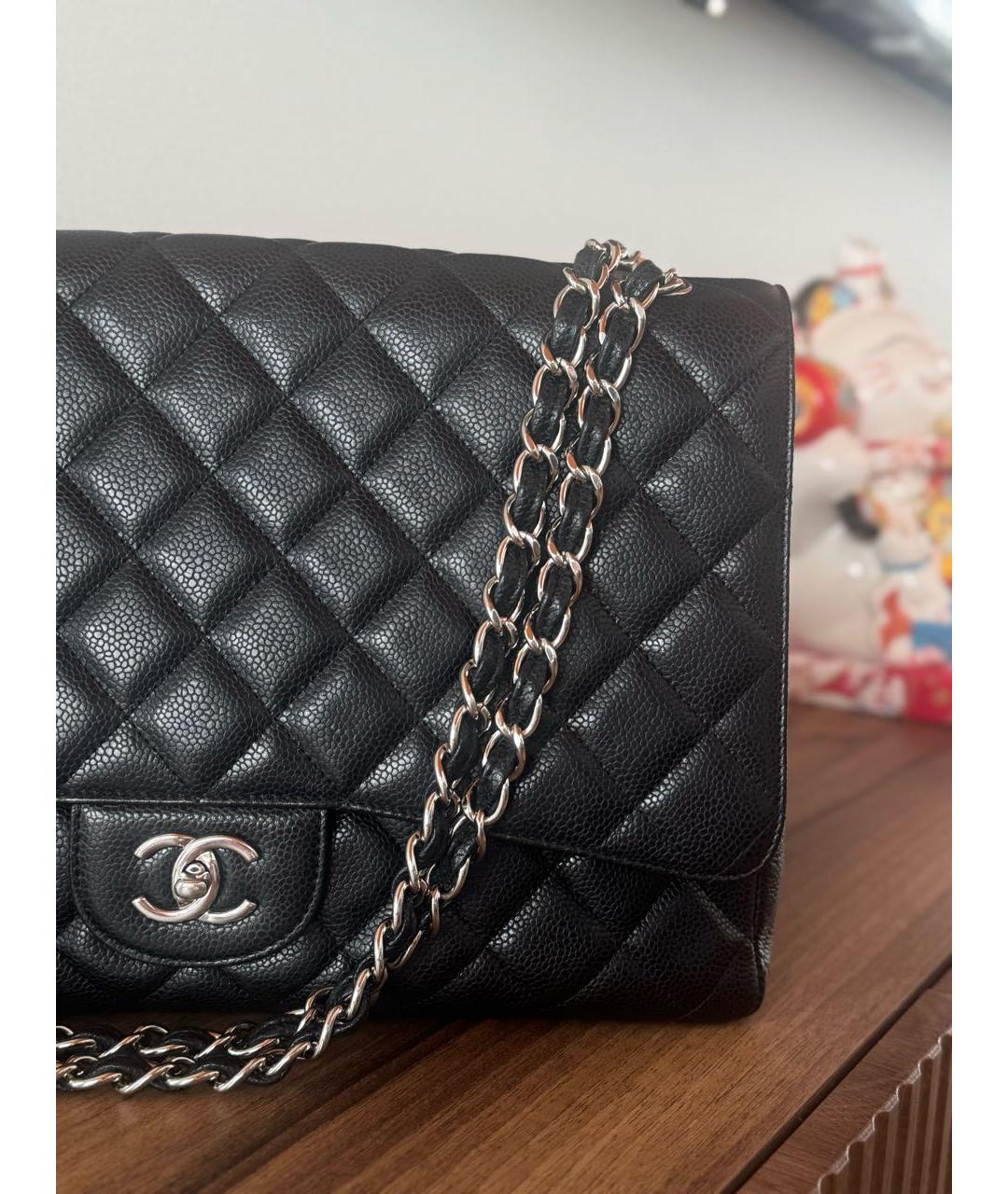 CHANEL Черная кожаная сумка через плечо, фото 7
