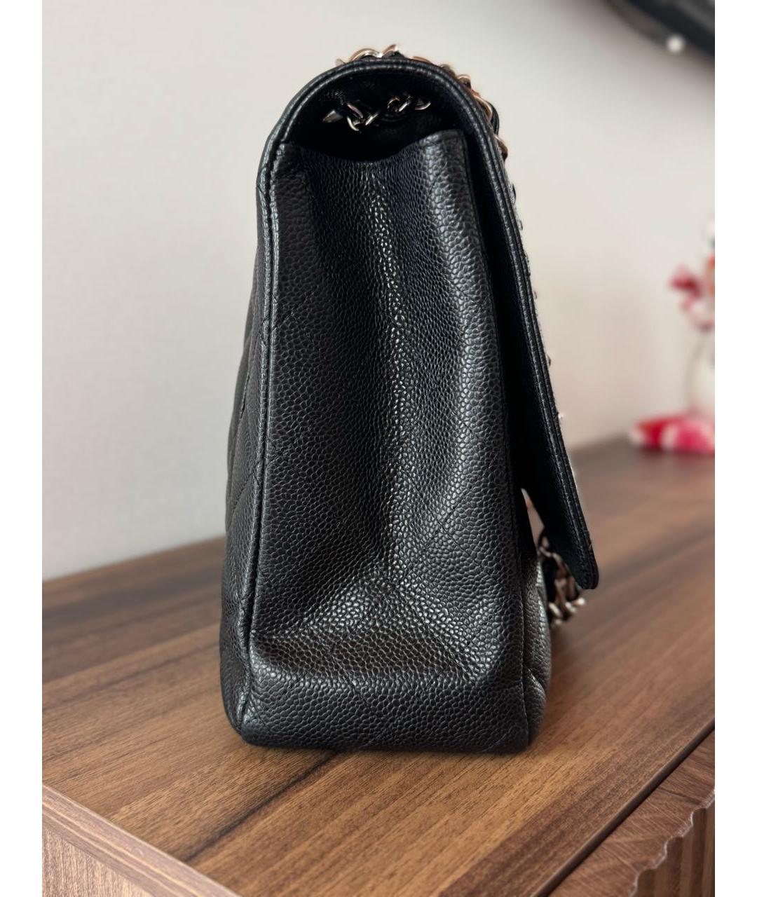 CHANEL Черная кожаная сумка через плечо, фото 3