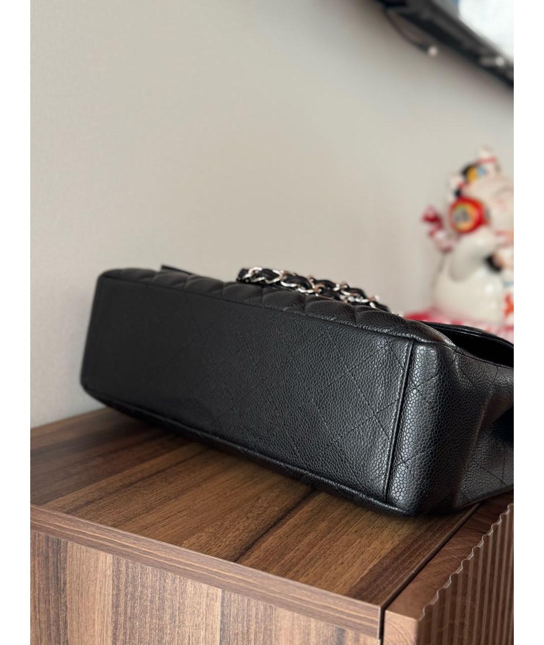 CHANEL Черная кожаная сумка через плечо, фото 8