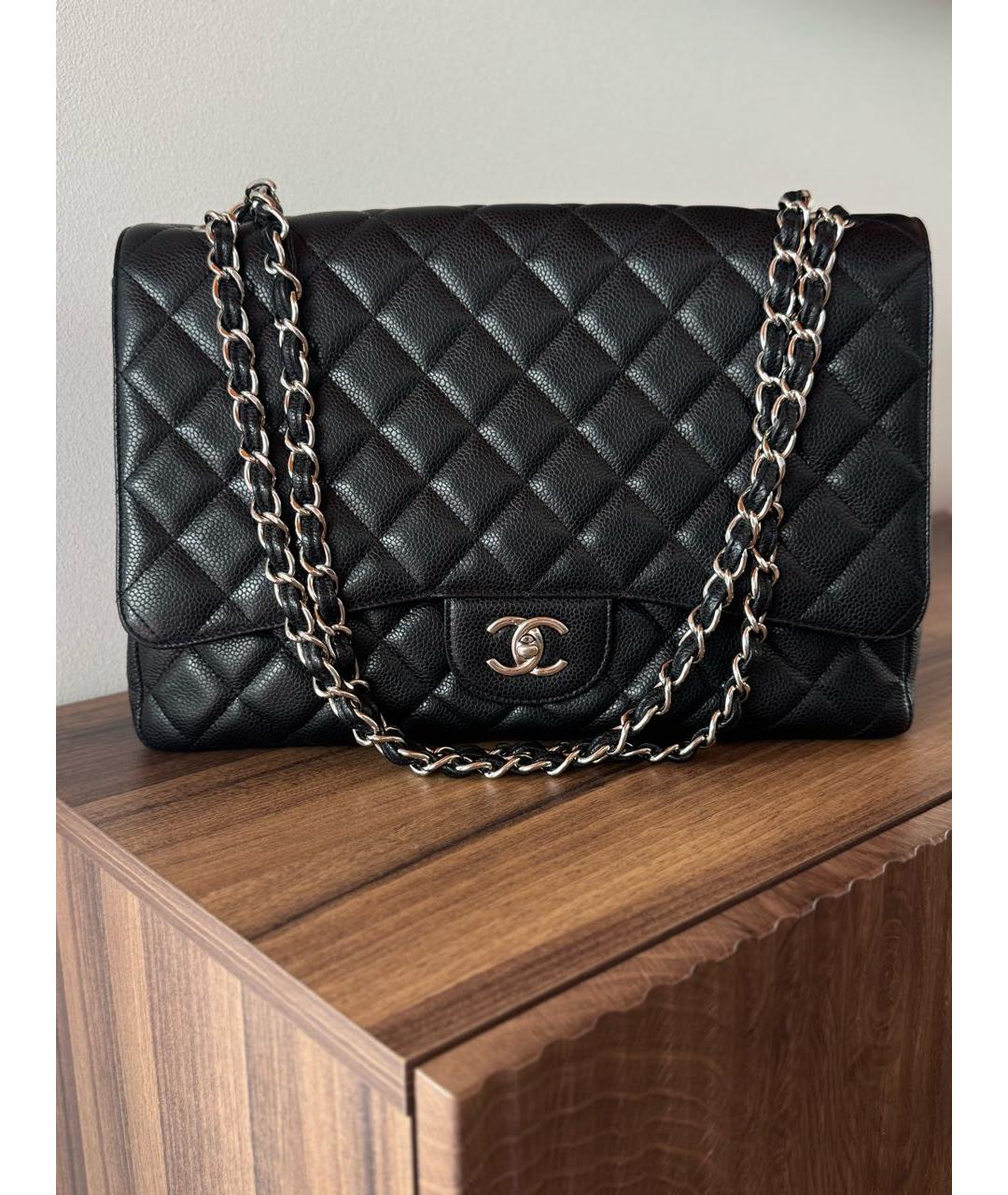 CHANEL Черная кожаная сумка через плечо, фото 9