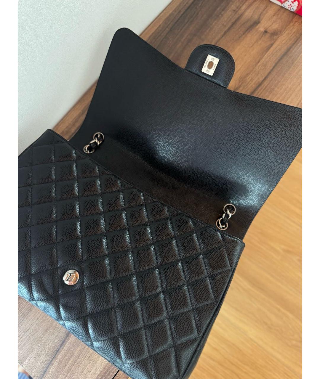 CHANEL Черная кожаная сумка через плечо, фото 4