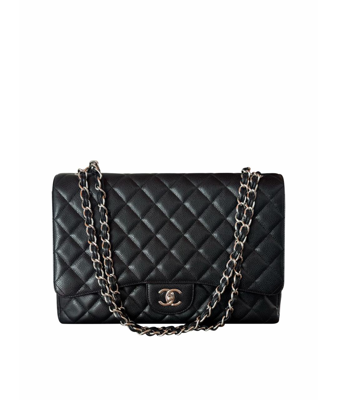 CHANEL Черная кожаная сумка через плечо, фото 1