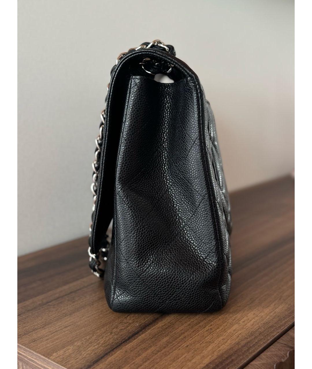 CHANEL Черная кожаная сумка через плечо, фото 2
