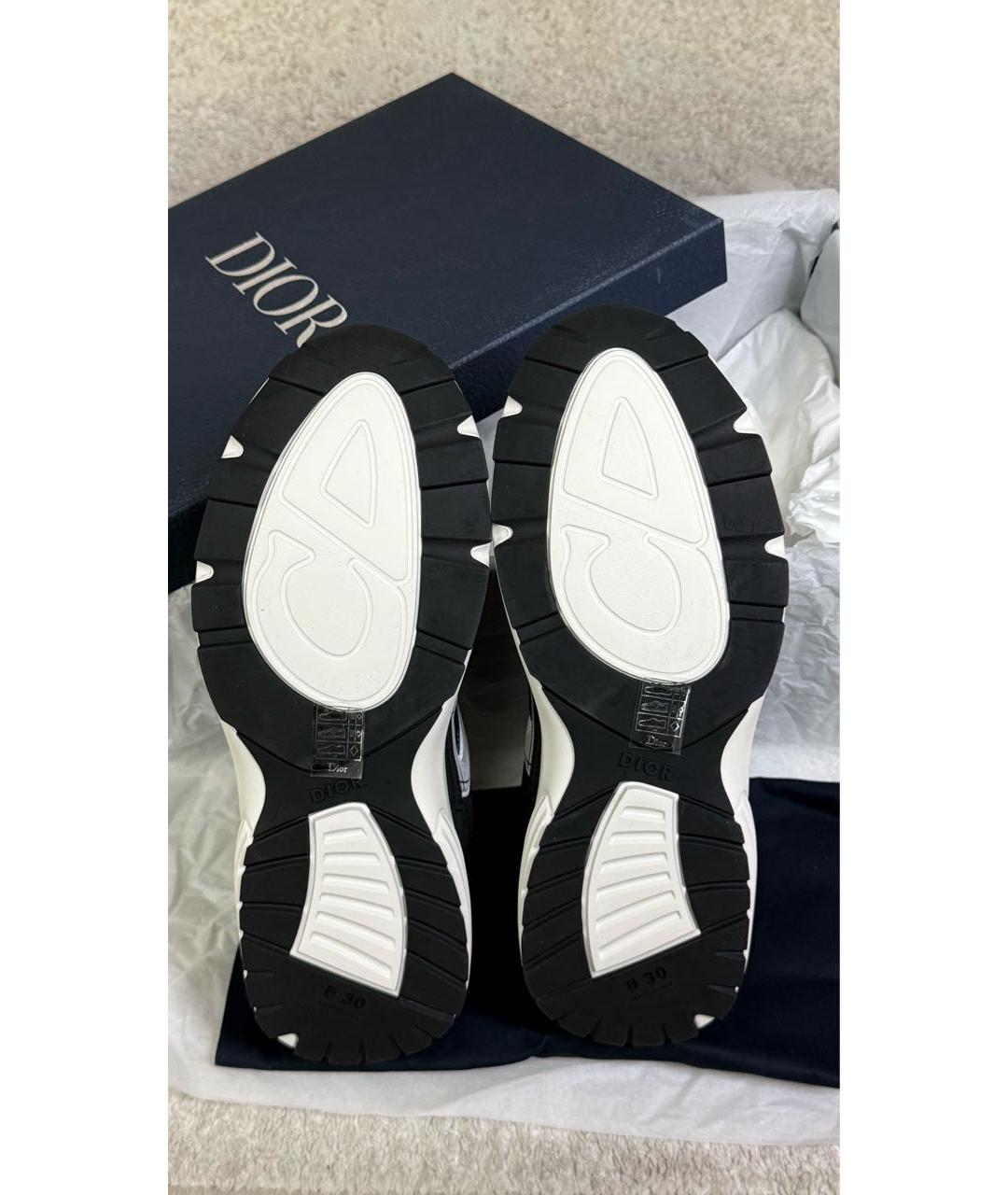 CHRISTIAN DIOR Черные текстильные низкие кроссовки / кеды, фото 6