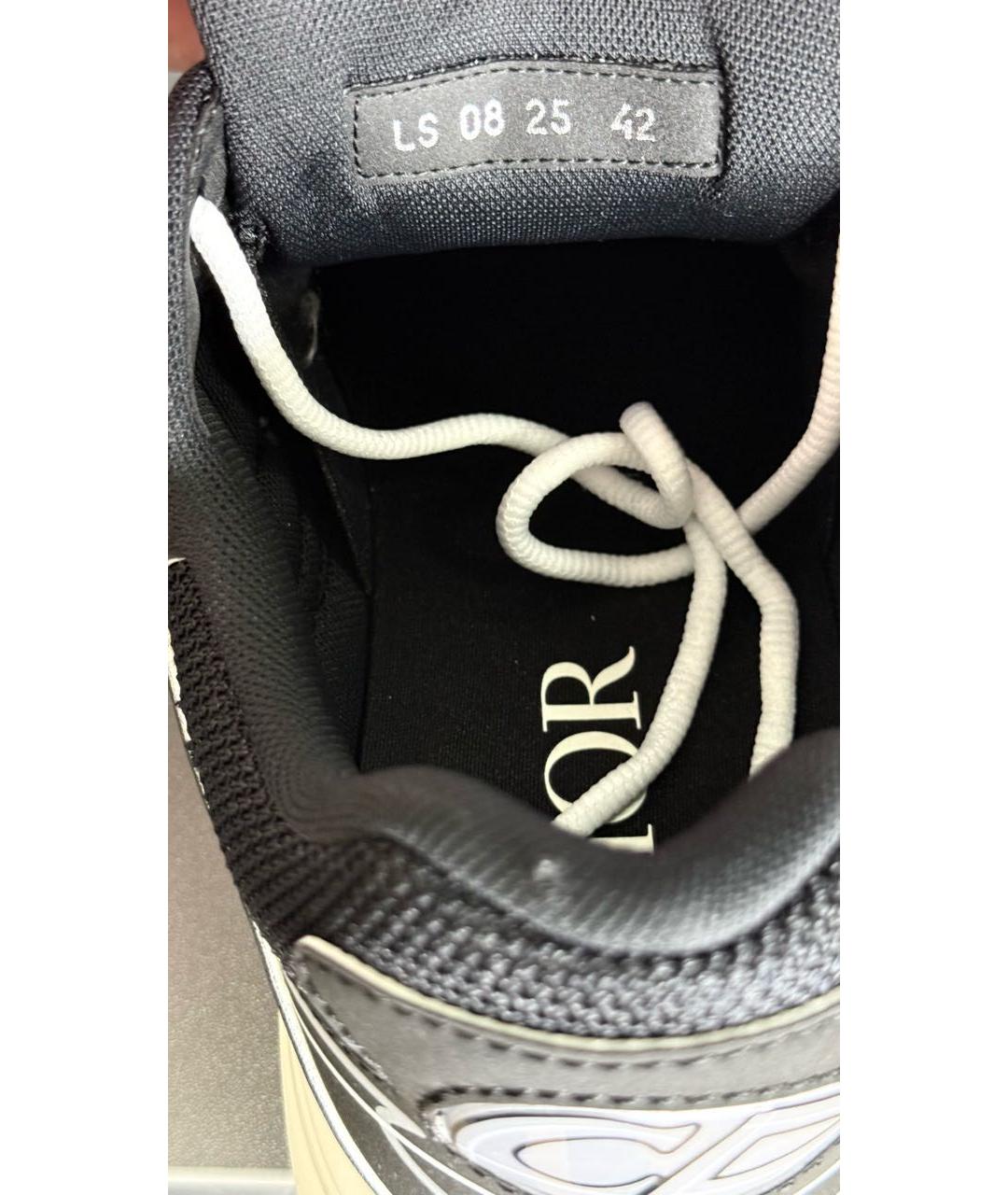 CHRISTIAN DIOR Черные текстильные низкие кроссовки / кеды, фото 8