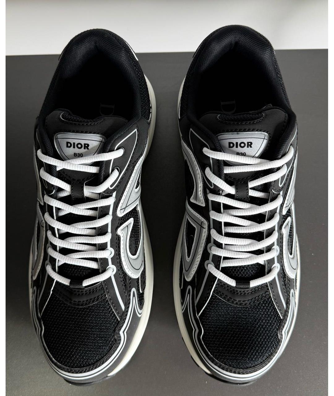 CHRISTIAN DIOR Черные текстильные низкие кроссовки / кеды, фото 2