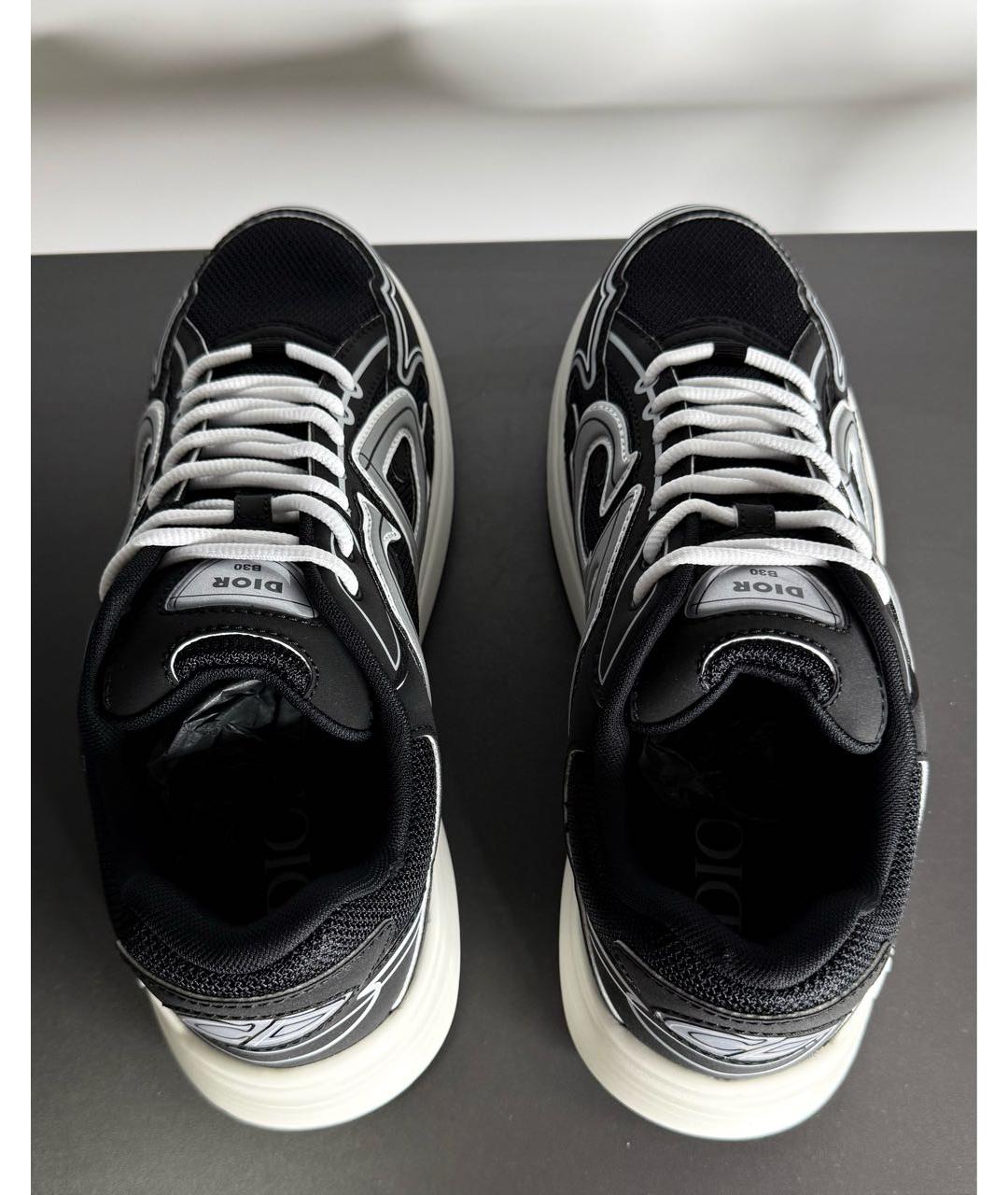 CHRISTIAN DIOR Черные текстильные низкие кроссовки / кеды, фото 3
