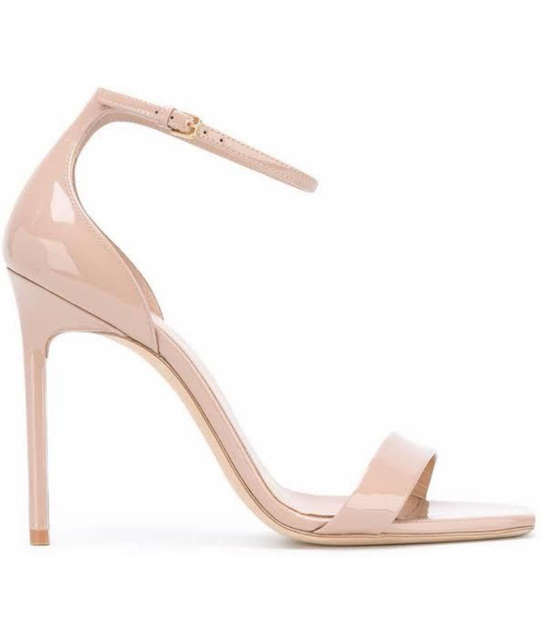 SAINT LAURENT Бежевые туфли из лакированной кожи, фото 9