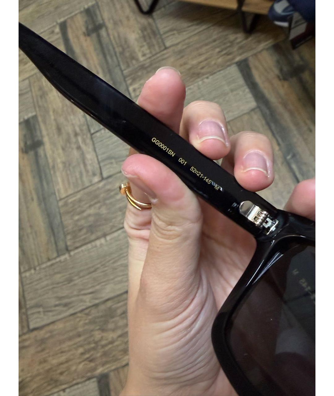 GUCCI Черные пластиковые солнцезащитные очки, фото 4