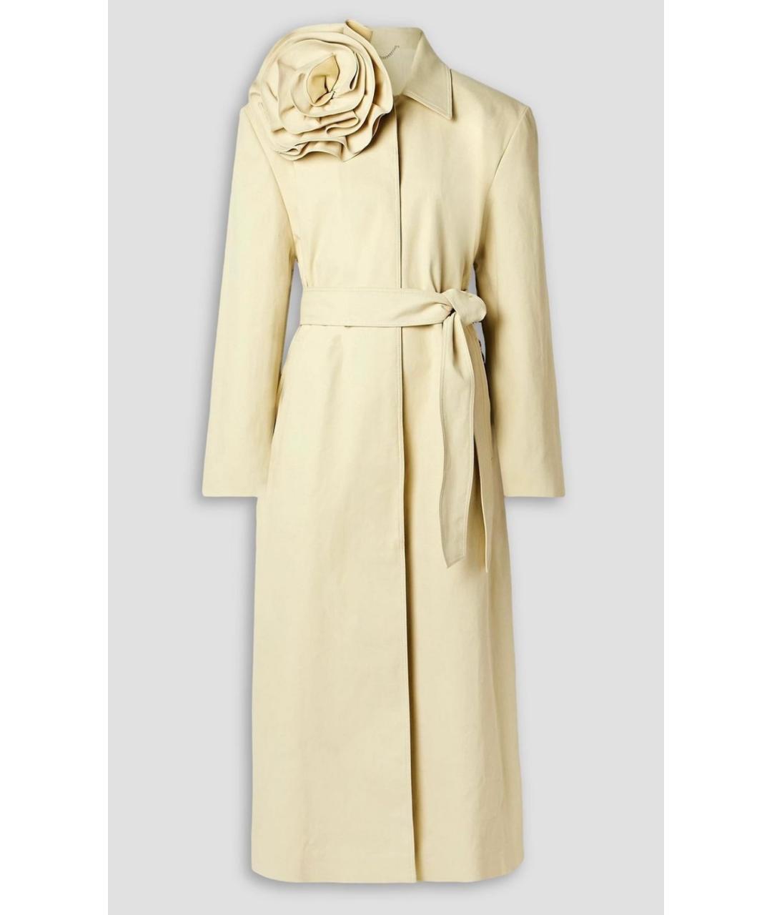 MAGDA BUTRYM Бежевый хлопко-эластановый тренч/плащ, фото 10