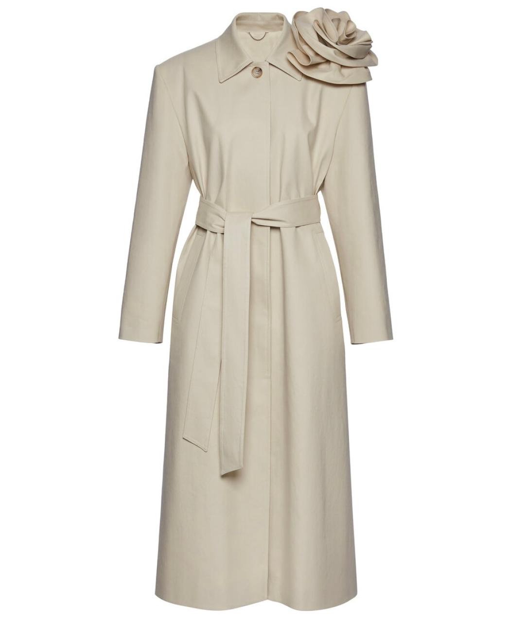 MAGDA BUTRYM Бежевый хлопко-эластановый тренч/плащ, фото 8