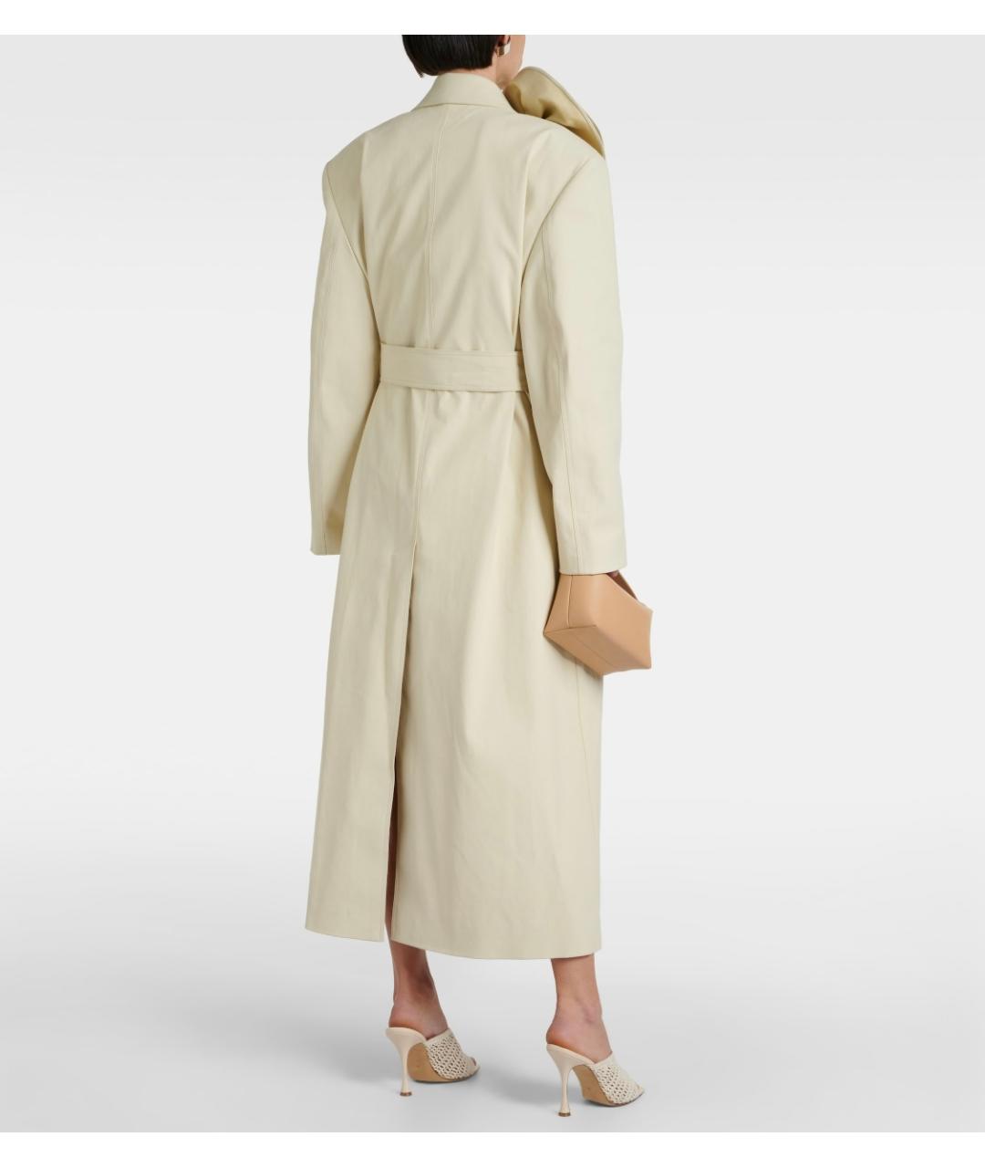 MAGDA BUTRYM Бежевый хлопко-эластановый тренч/плащ, фото 7