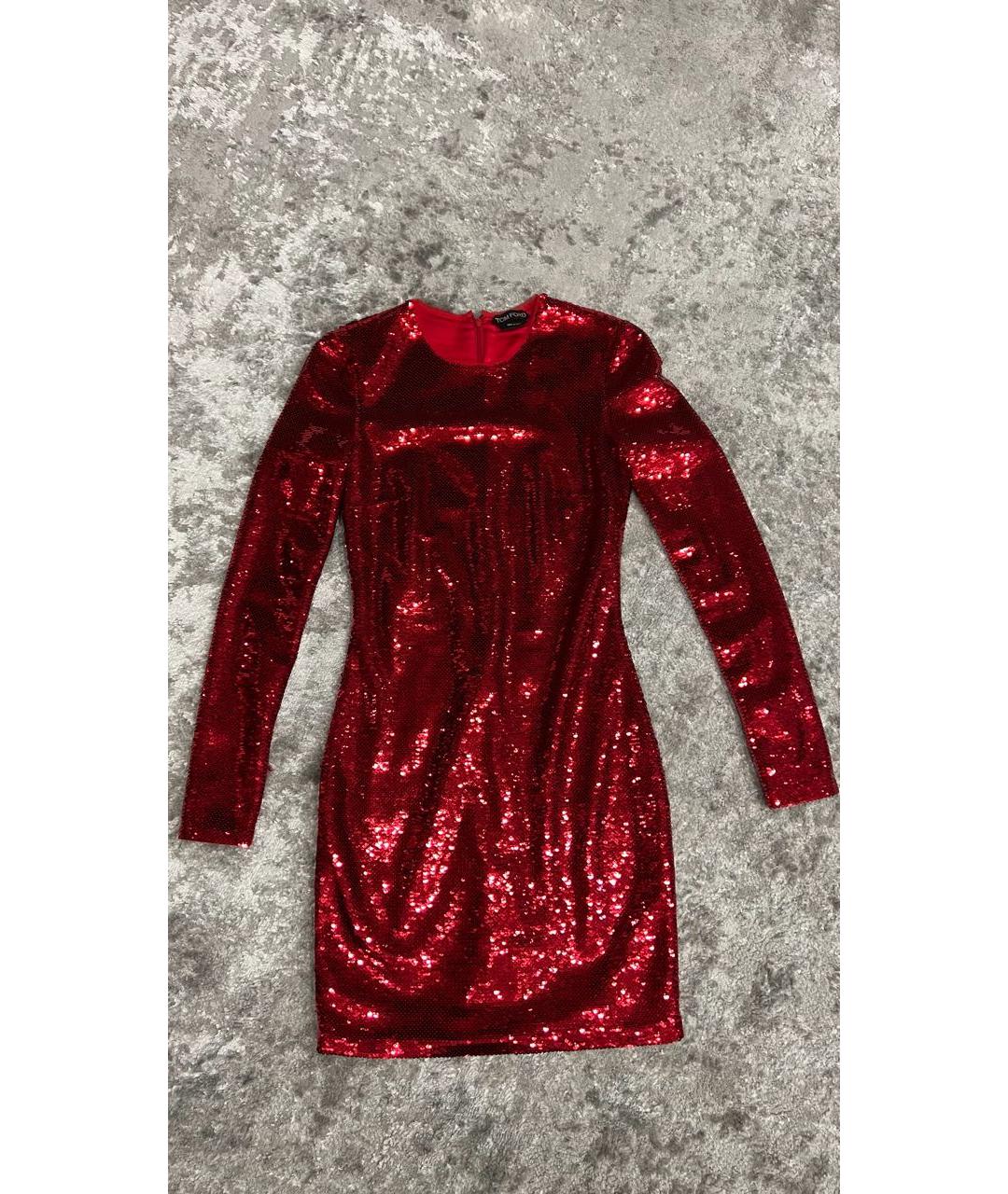 TOM FORD Красное коктейльное платье, фото 6