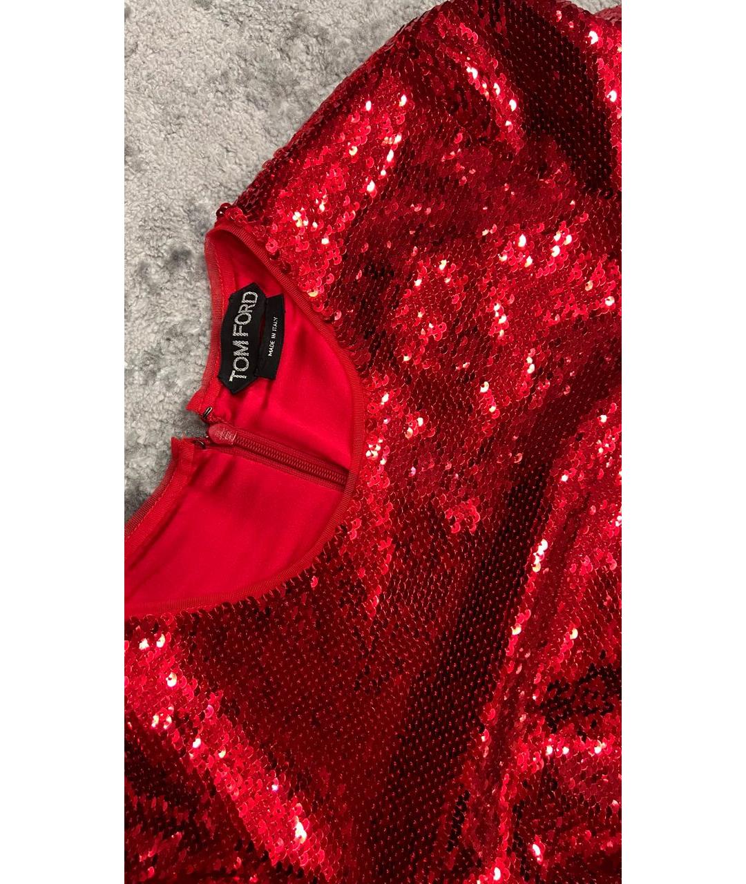 TOM FORD Красное коктейльное платье, фото 3