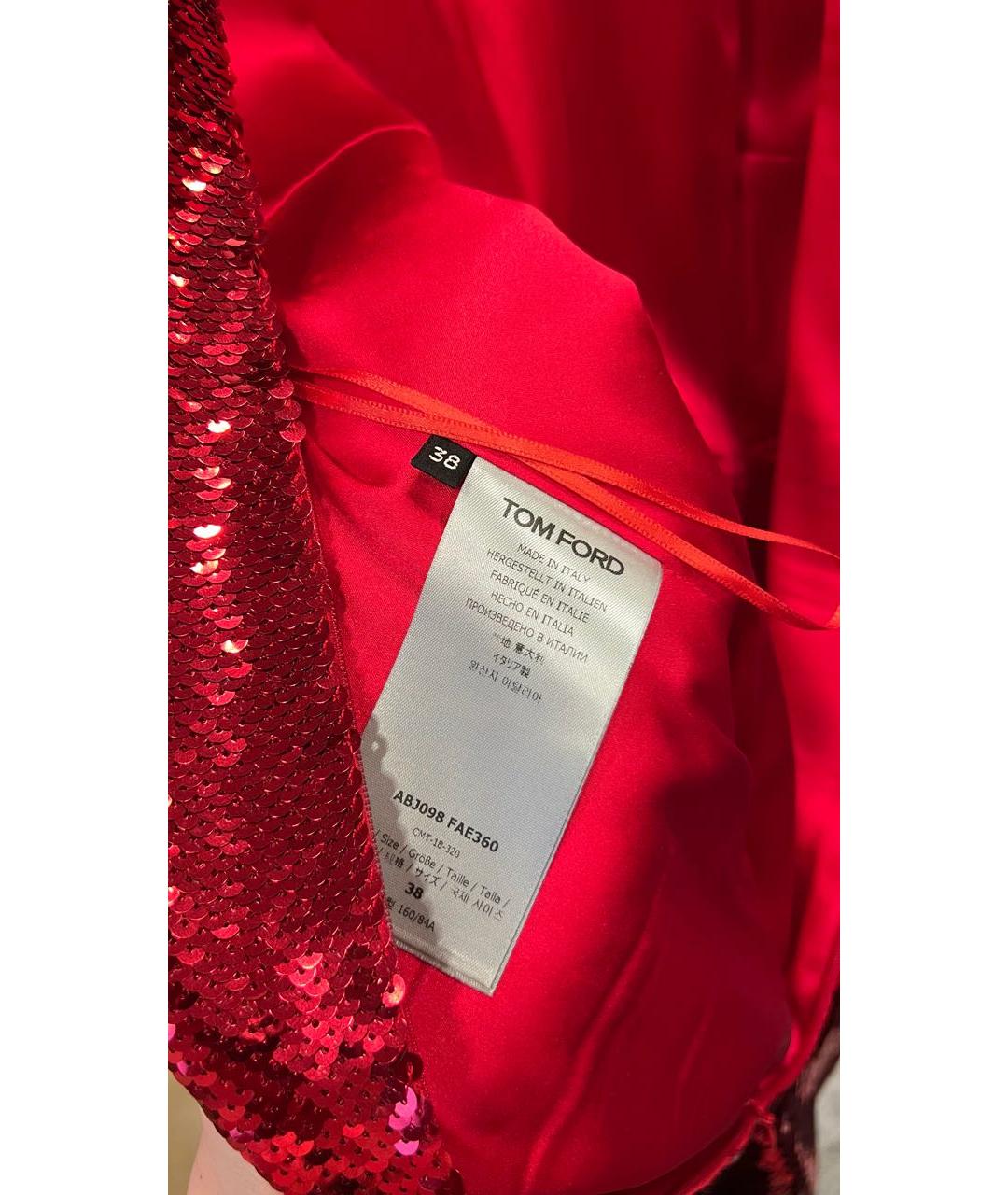 TOM FORD Красное коктейльное платье, фото 5
