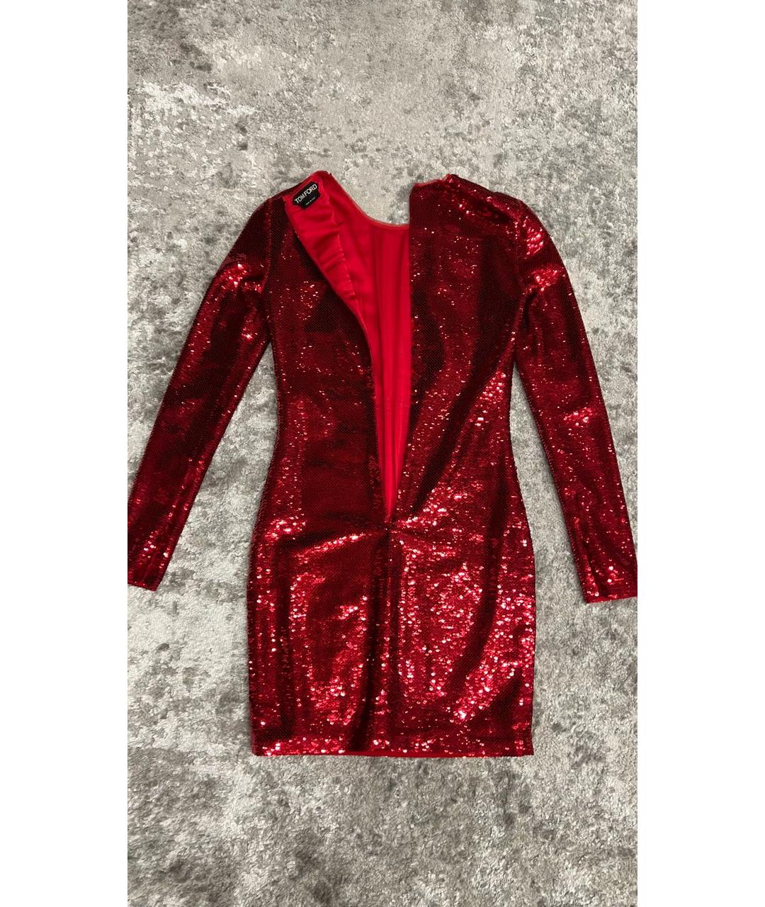 TOM FORD Красное коктейльное платье, фото 2