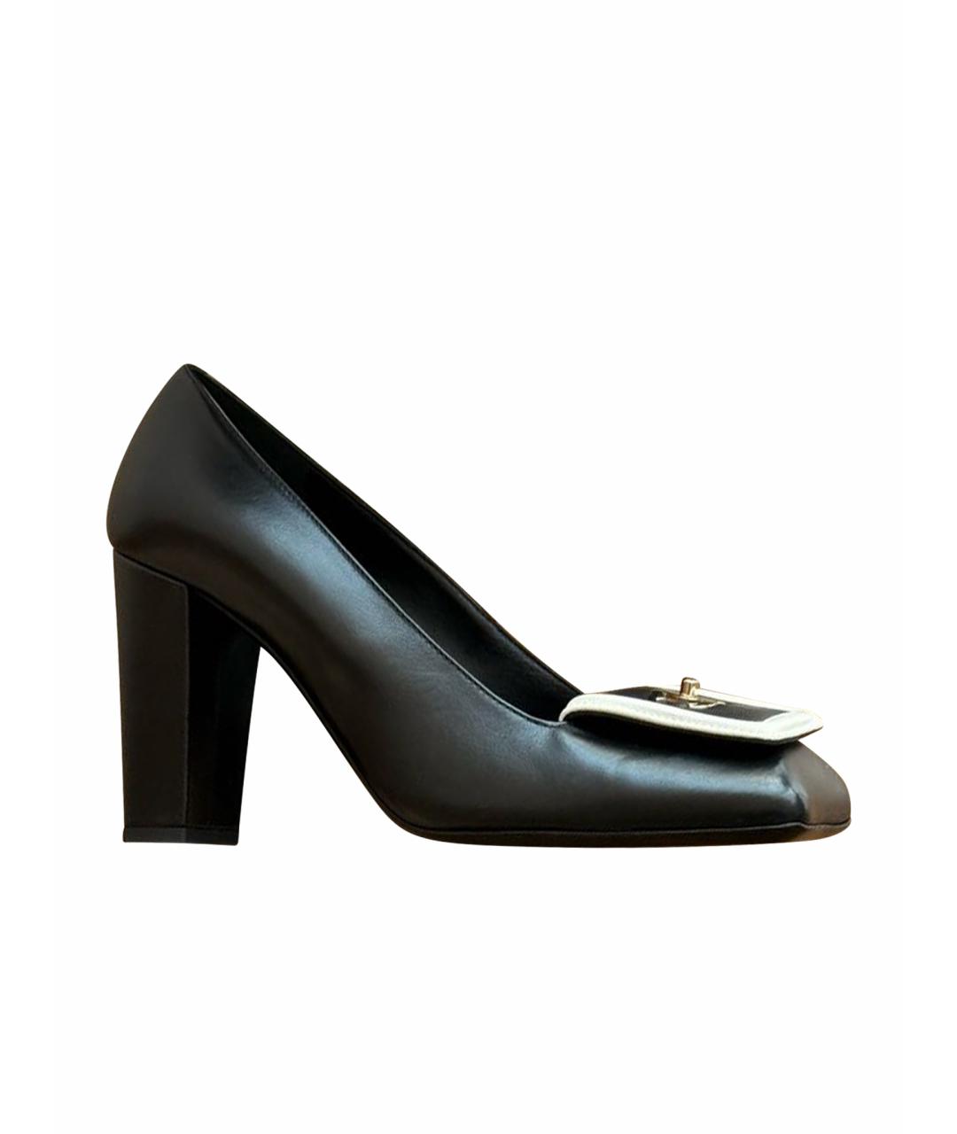 CHANEL Черные кожаные туфли, фото 1