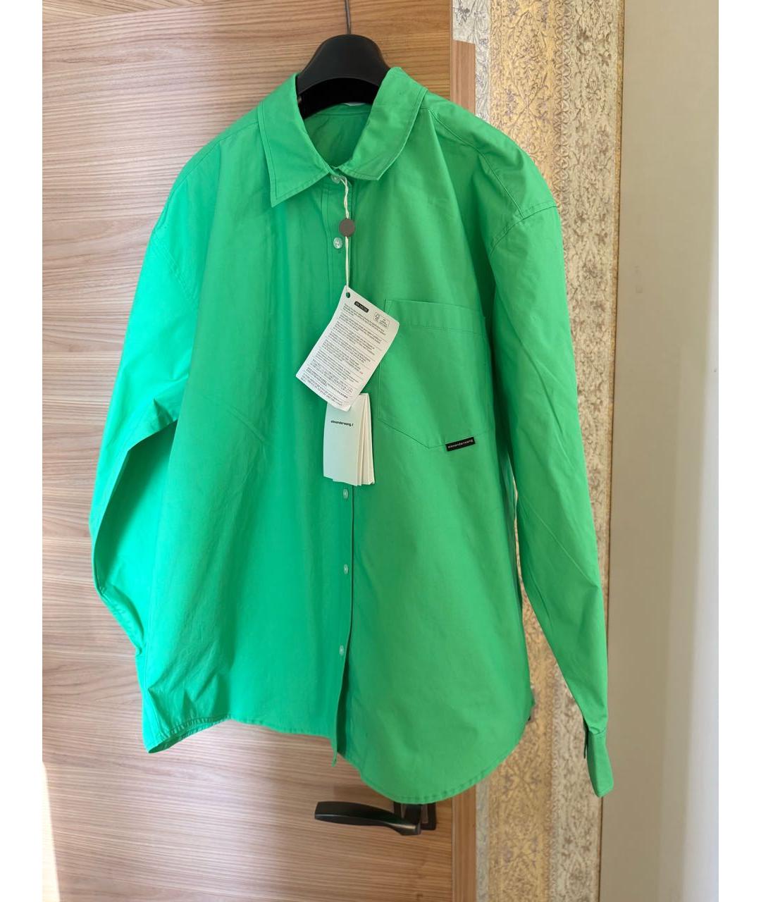 ALEXANDER WANG Зеленая хлопковая рубашка, фото 6