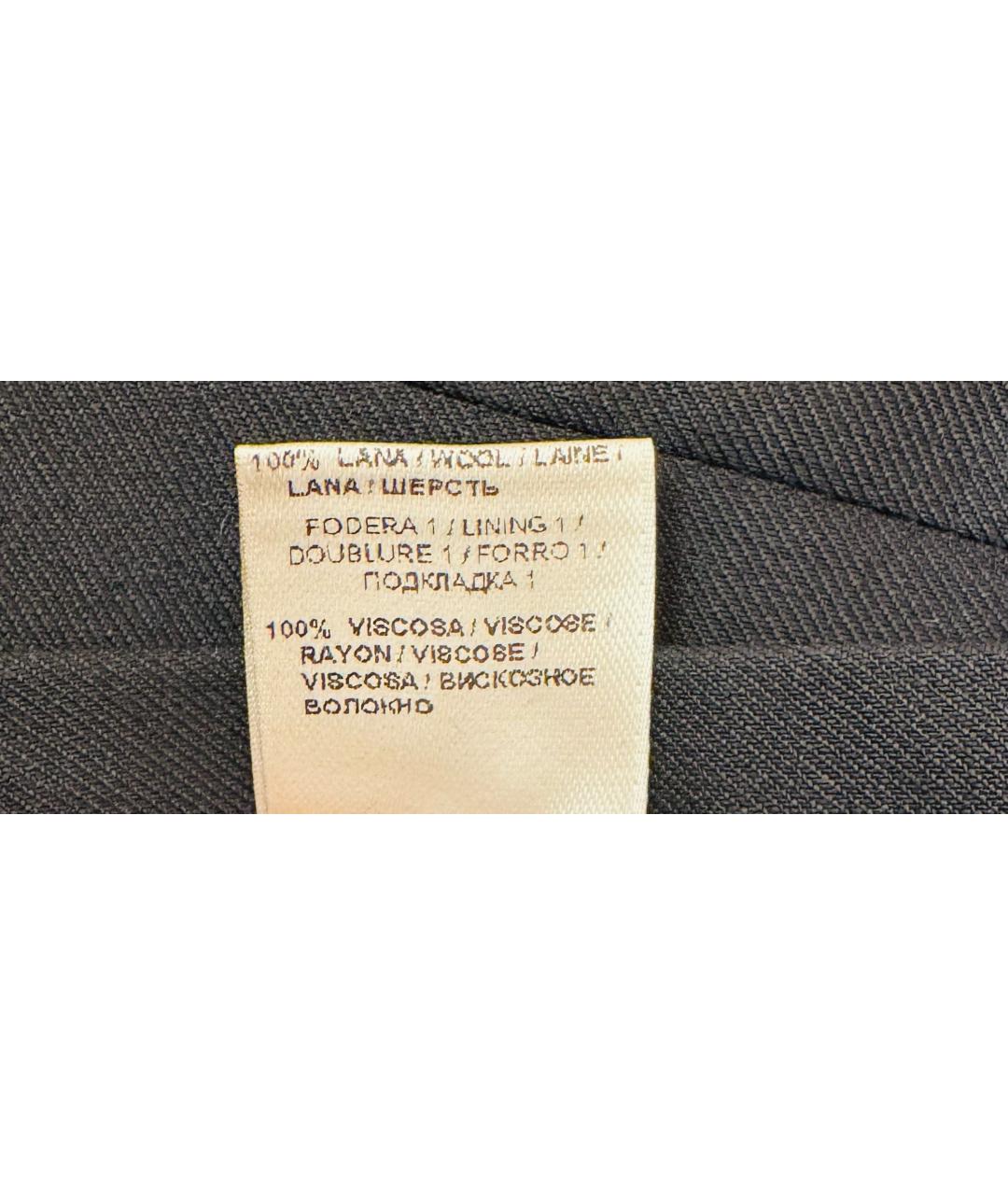 BOTTEGA VENETA Темно-синяя шерстяная юбка мини, фото 3