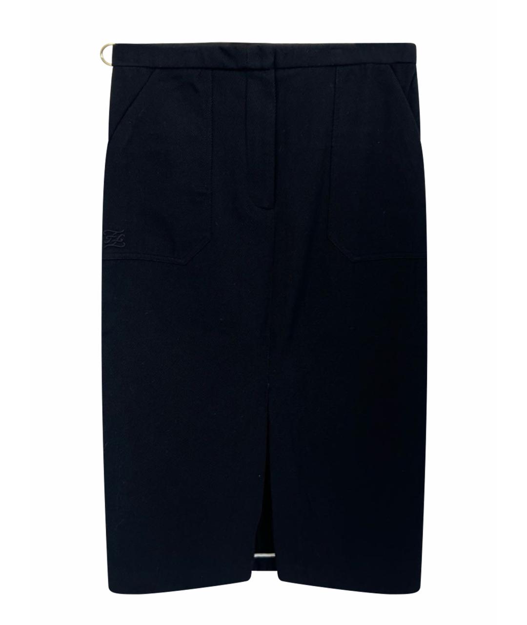 FENDI Черная юбка мини, фото 1