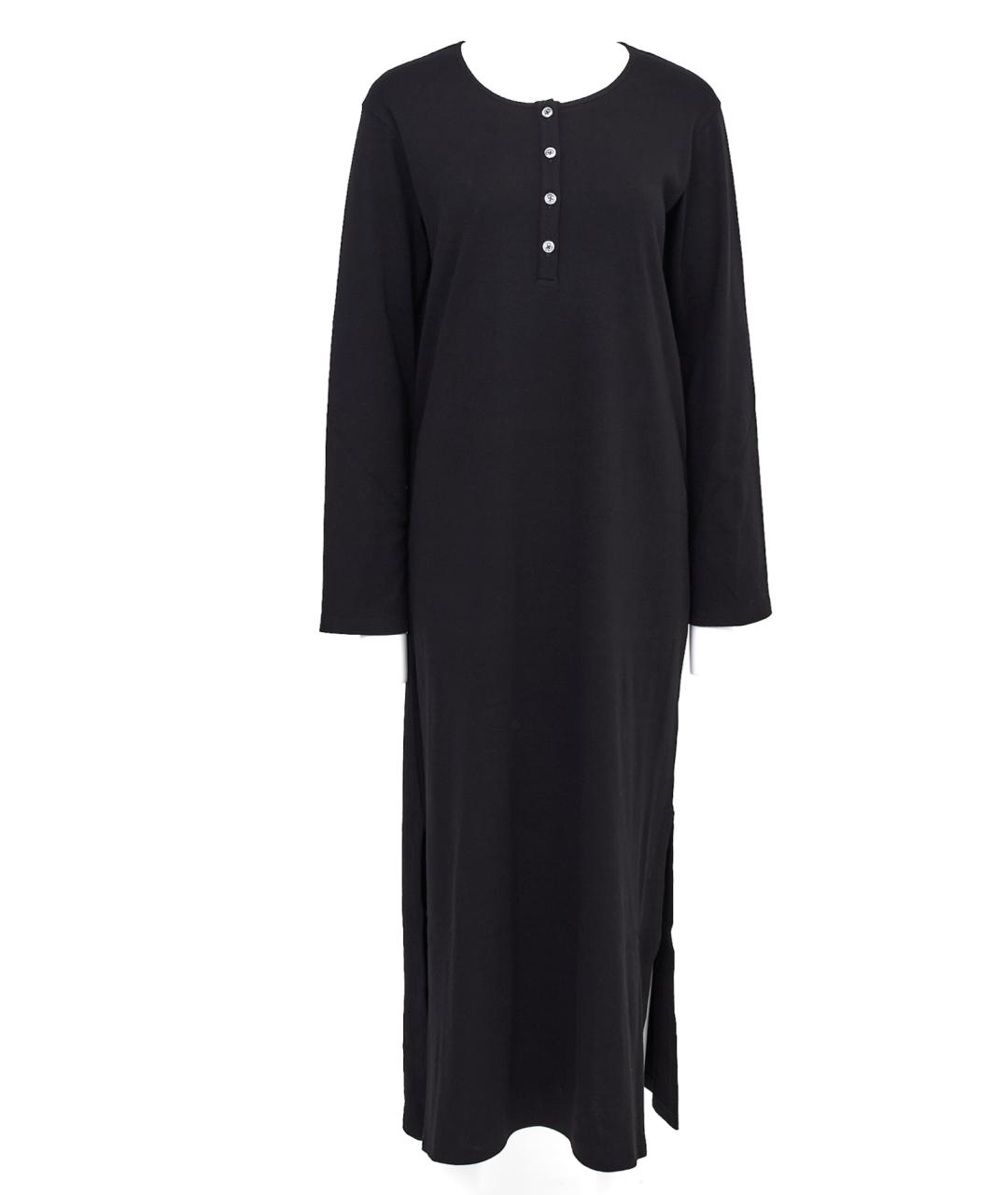 THE ROW Черное хлопковое повседневное платье, фото 3