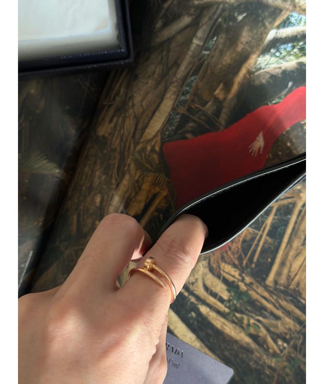 PRADA Черная кожаная визитница, фото 3