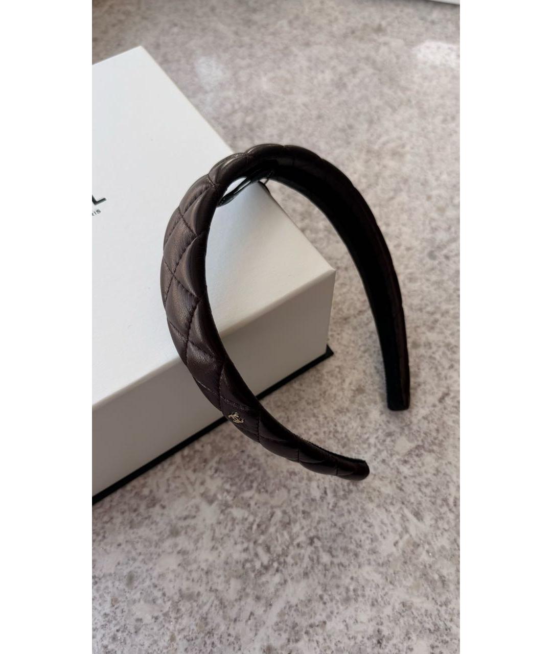 CHANEL Коричневый ободок, фото 4