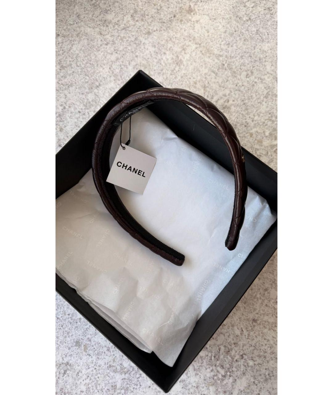 CHANEL Коричневый ободок, фото 3