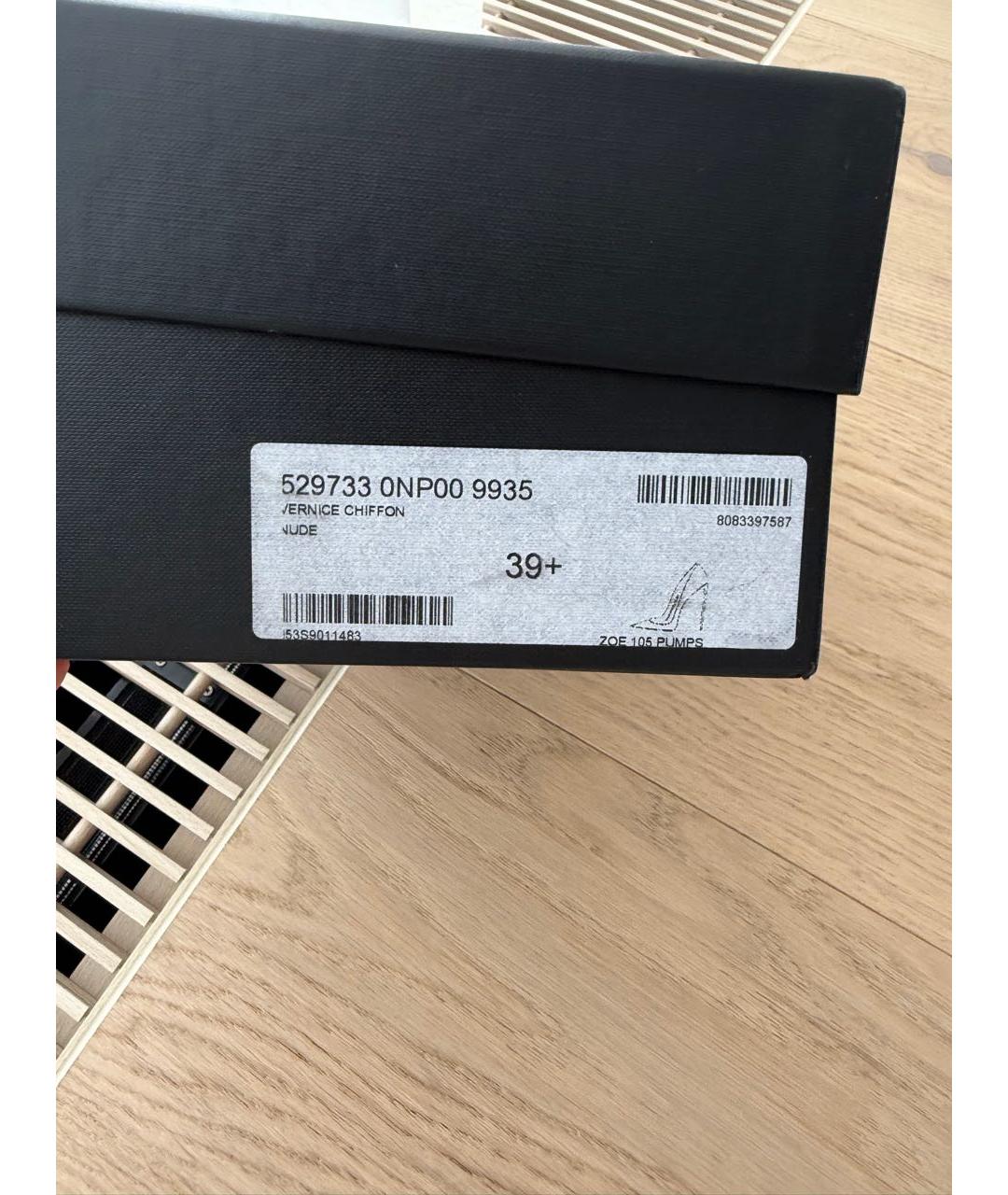 SAINT LAURENT Бежевые кожаные туфли, фото 7