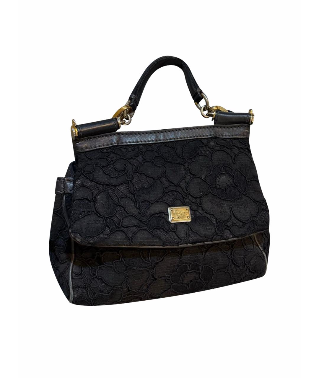 DOLCE&GABBANA Черная сумка с короткими ручками, фото 1