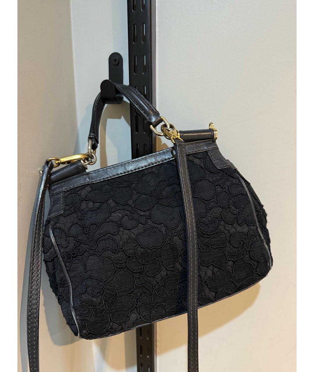 DOLCE&GABBANA Черная сумка с короткими ручками, фото 2