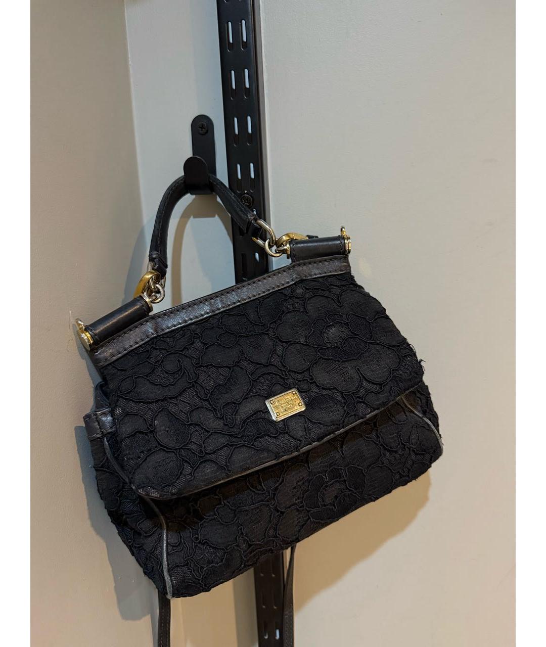 DOLCE&GABBANA Черная сумка с короткими ручками, фото 4