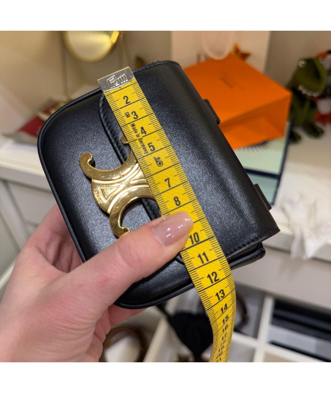 CELINE Черная кожаная поясная сумка, фото 5