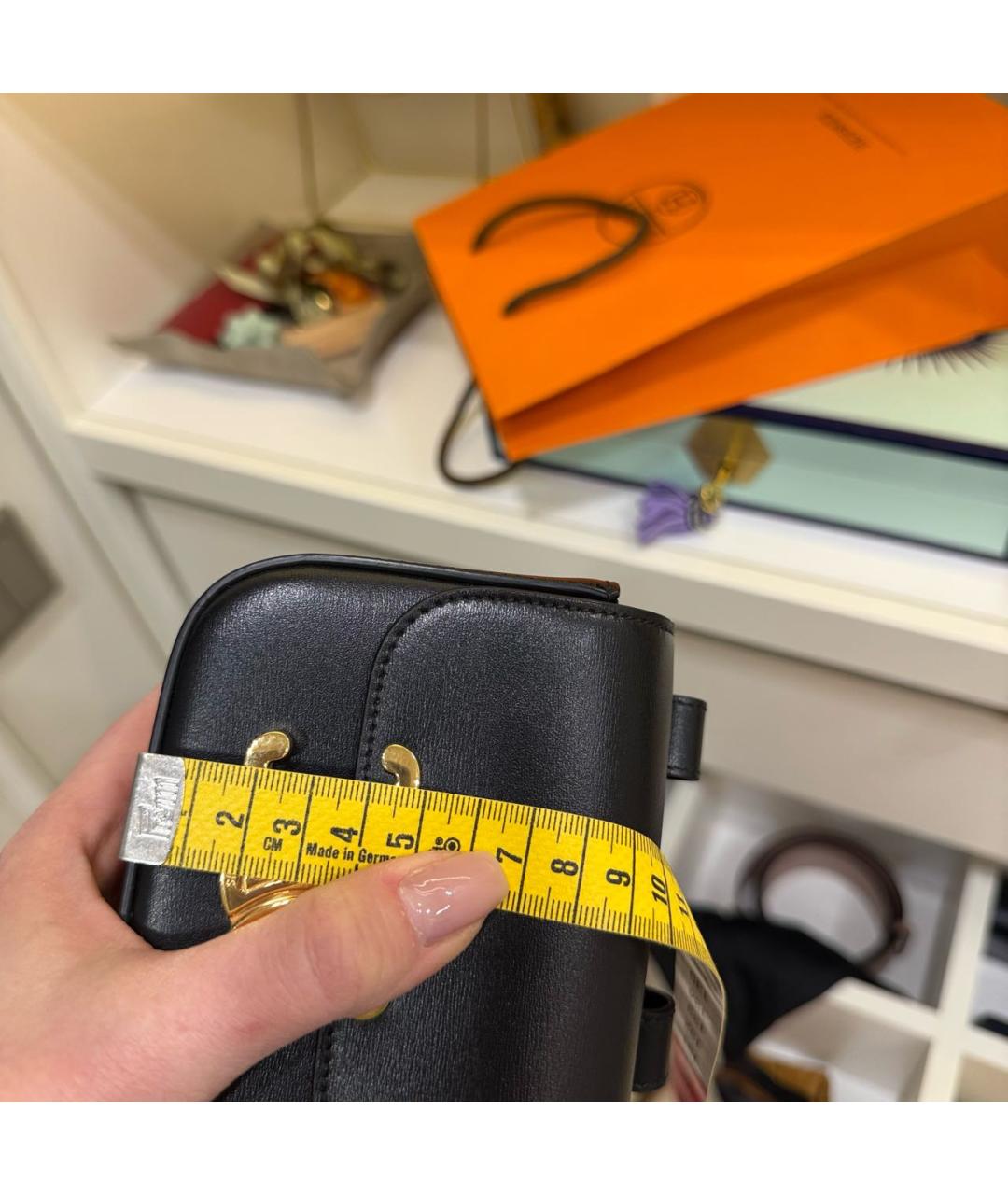 CELINE Черная кожаная поясная сумка, фото 4