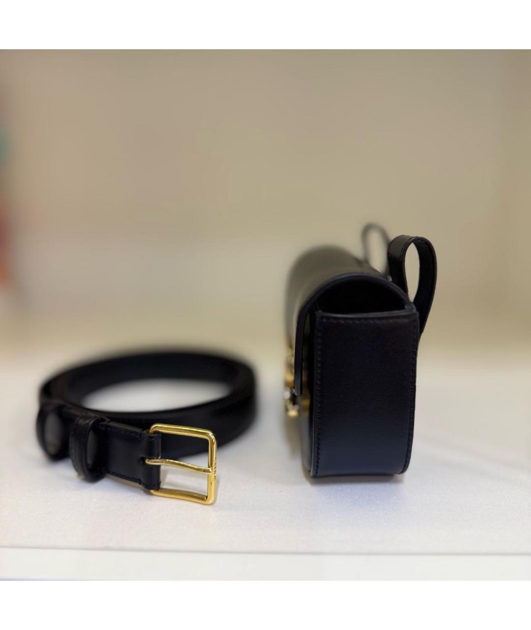 CELINE Черная кожаная поясная сумка, фото 6