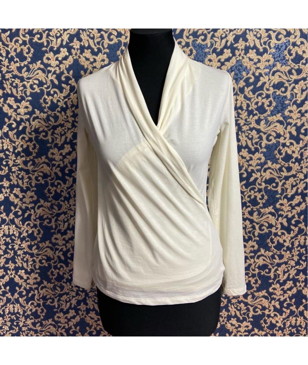 RALPH LAUREN Белый хлопковый джемпер / свитер, фото 6