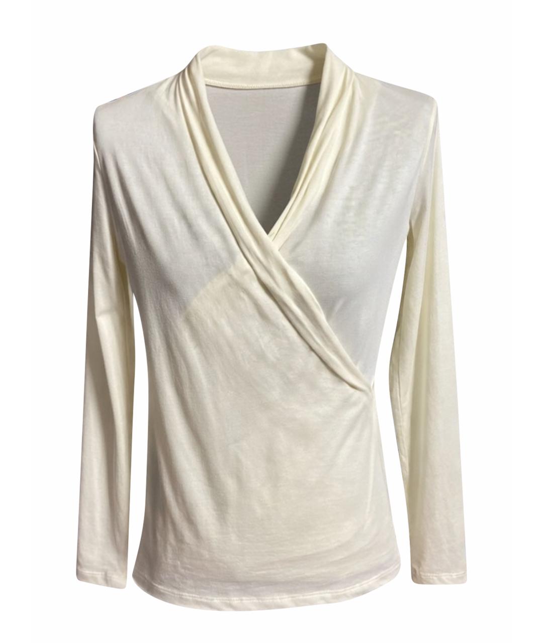 RALPH LAUREN Белый хлопковый джемпер / свитер, фото 1