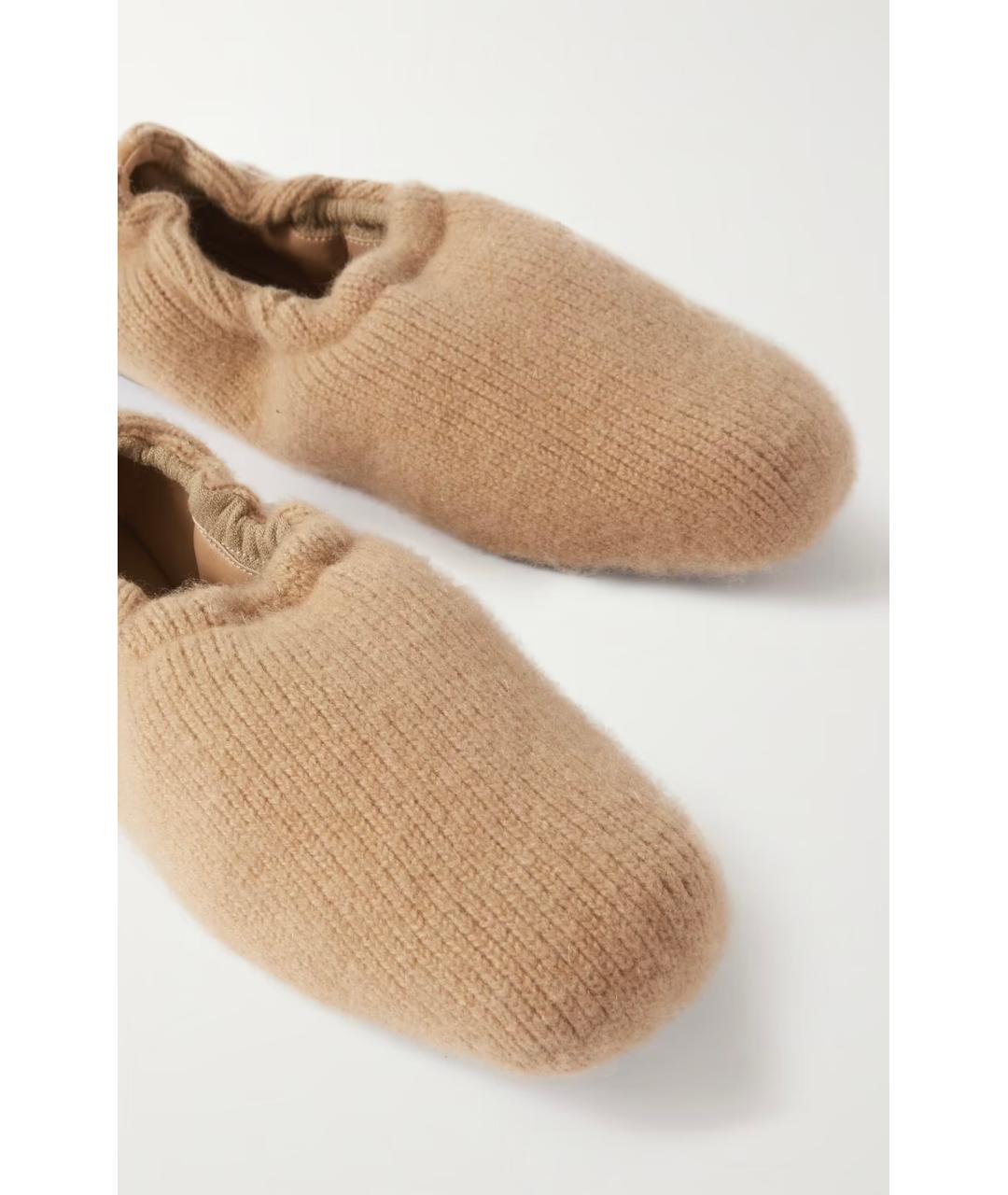 KHAITE Бежевые текстильные балетки, фото 3