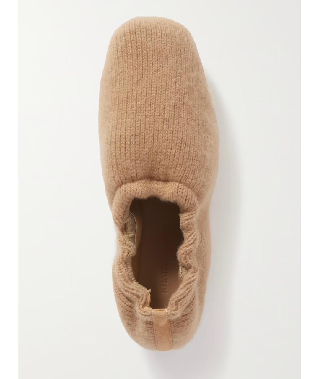 KHAITE Бежевые текстильные балетки, фото 4