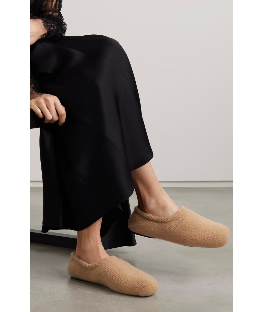 KHAITE Бежевые текстильные балетки, фото 2