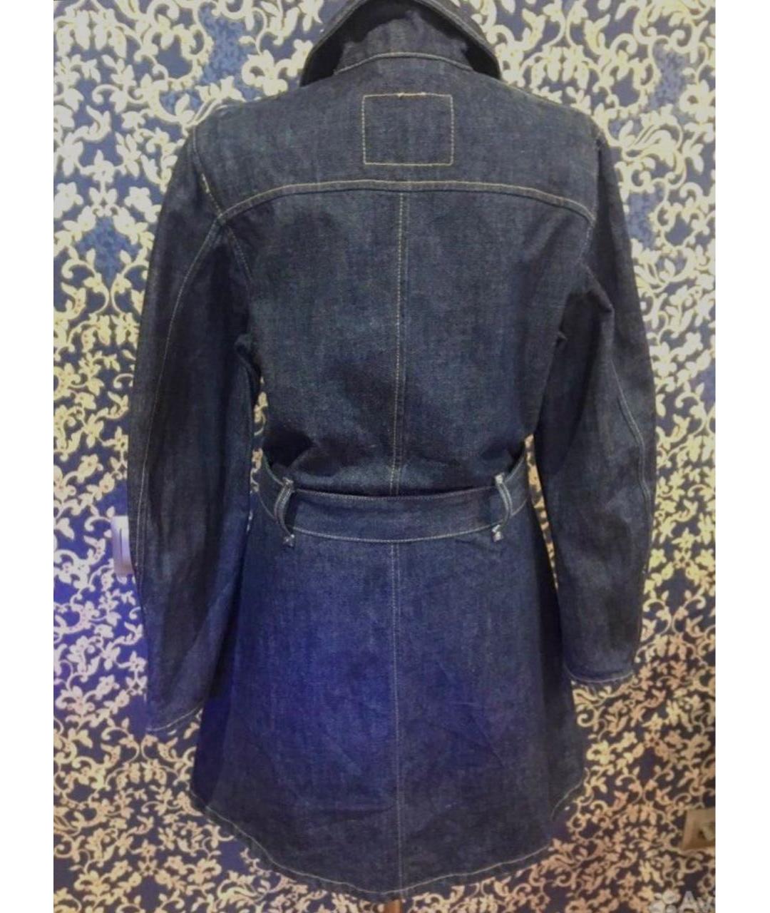 LEVI'S Синий деним тренч/плащ, фото 2