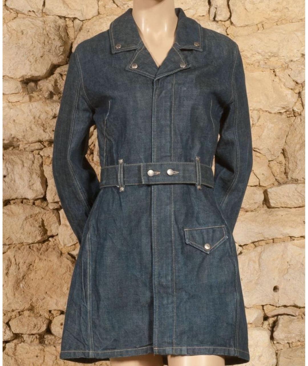 LEVI'S Синий деним тренч/плащ, фото 6