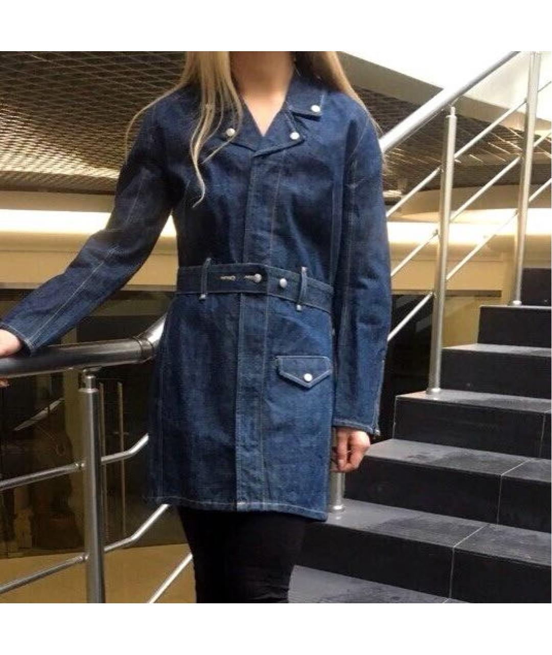 LEVI'S Синий деним тренч/плащ, фото 7