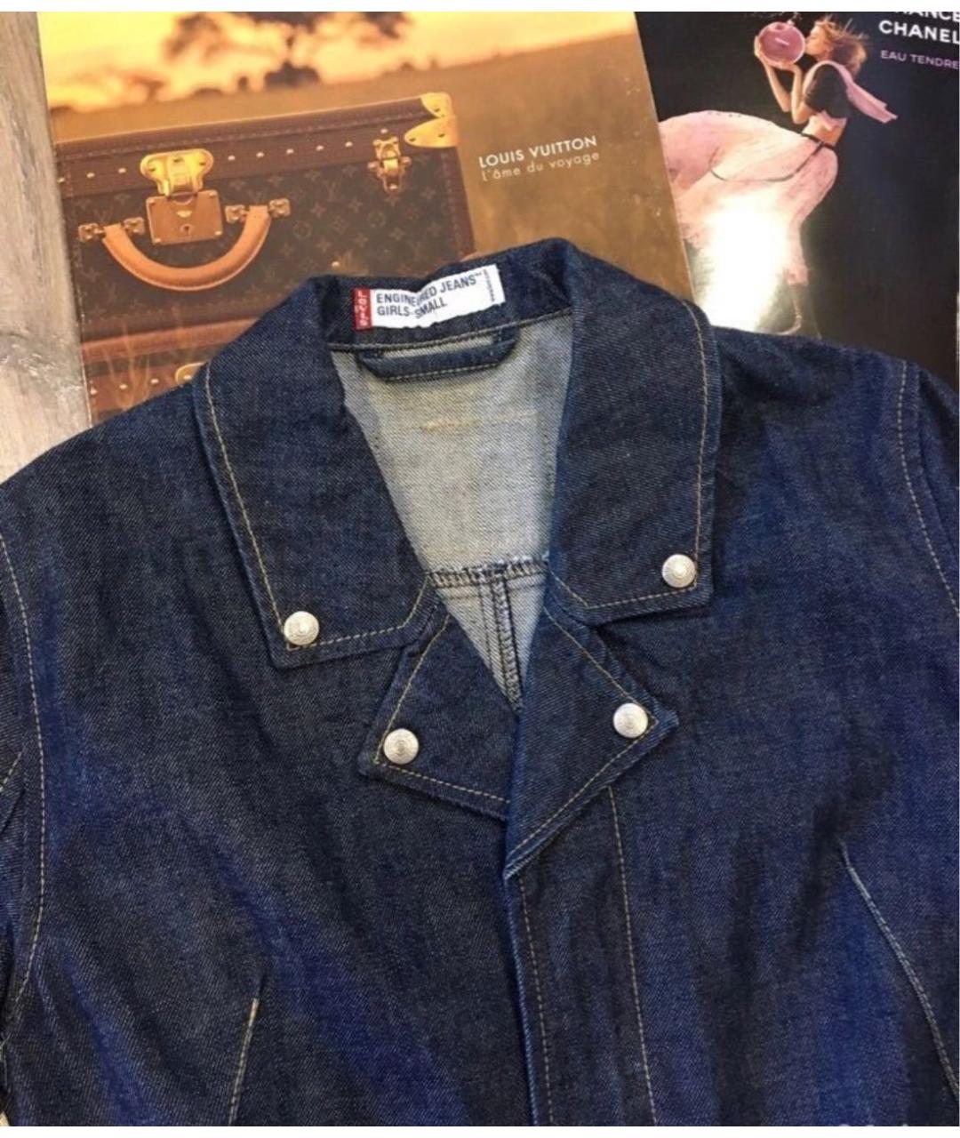 LEVI'S Синий деним тренч/плащ, фото 3