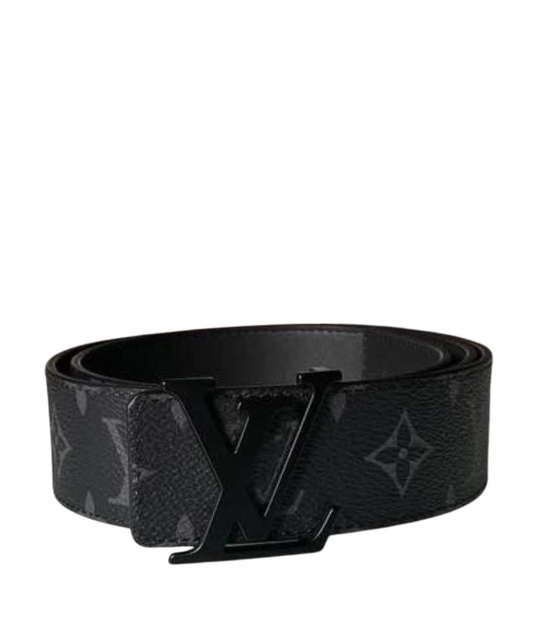 LOUIS VUITTON Черный кожаный ремень, фото 1